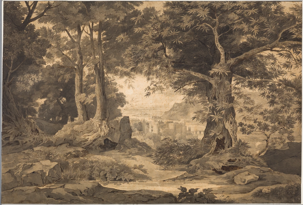 Carl Philipp Fohr - Heidelberg con veduta del castello, Städelsches Kunstinstitut und Städtische Galerie